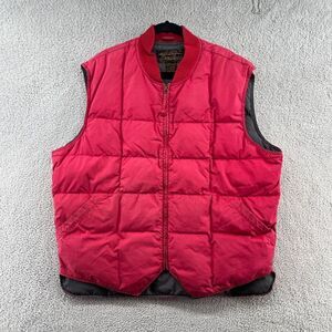Vintage Eddie Bauer Quilted Down Vest Size XXL Mens Tall